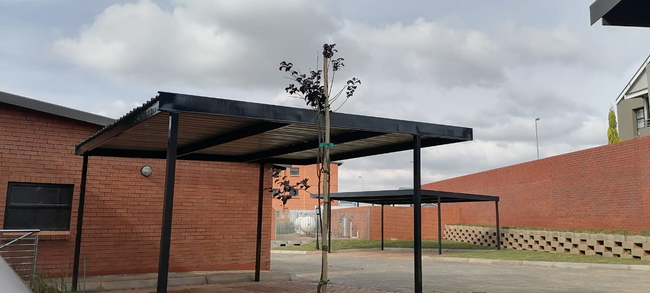 Double carport installed by Pronet Shadeports and Carports Gauteng
