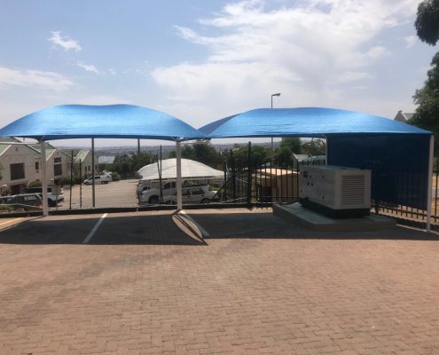 Semi-cantilever shadeport installed by Pronet Shadeports and Carports Gauteng