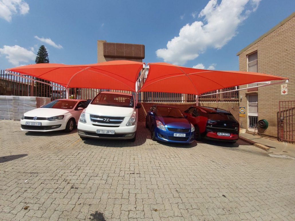 Cantilever shadeport structures installed by Pronet Shadeports and Carports Gauteng