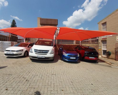 Cantilever shadeport structures installed by Pronet Shadeports and Carports Gauteng