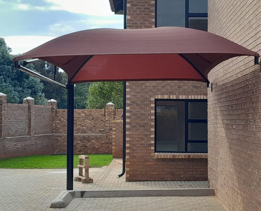 Wall-mounted shadeport installed by Pronet Shadeports and Carports Gauteng