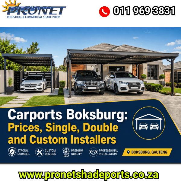 Carports Boksburg: Prices, Single, Double and Custom Installers