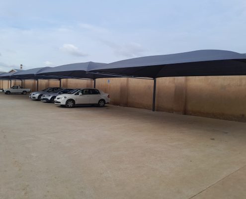 Industrial cantilever shadeport installed by Pronet Shadeports and Carports Gauteng