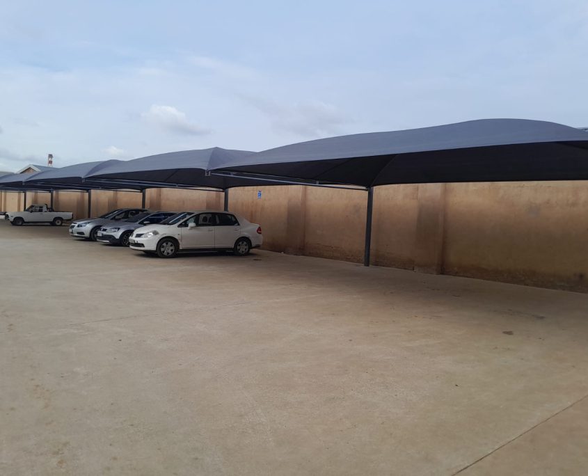 Cantilever 2-pole shadeport installed by Pronet Shadeports and Carports Gauteng