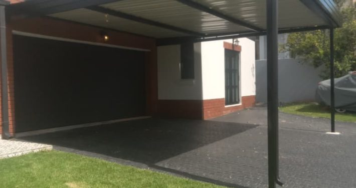 Solid steel roof carport with IBR sheeting