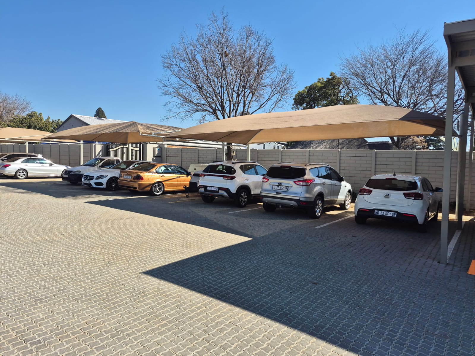 Shade net carport project East Rand