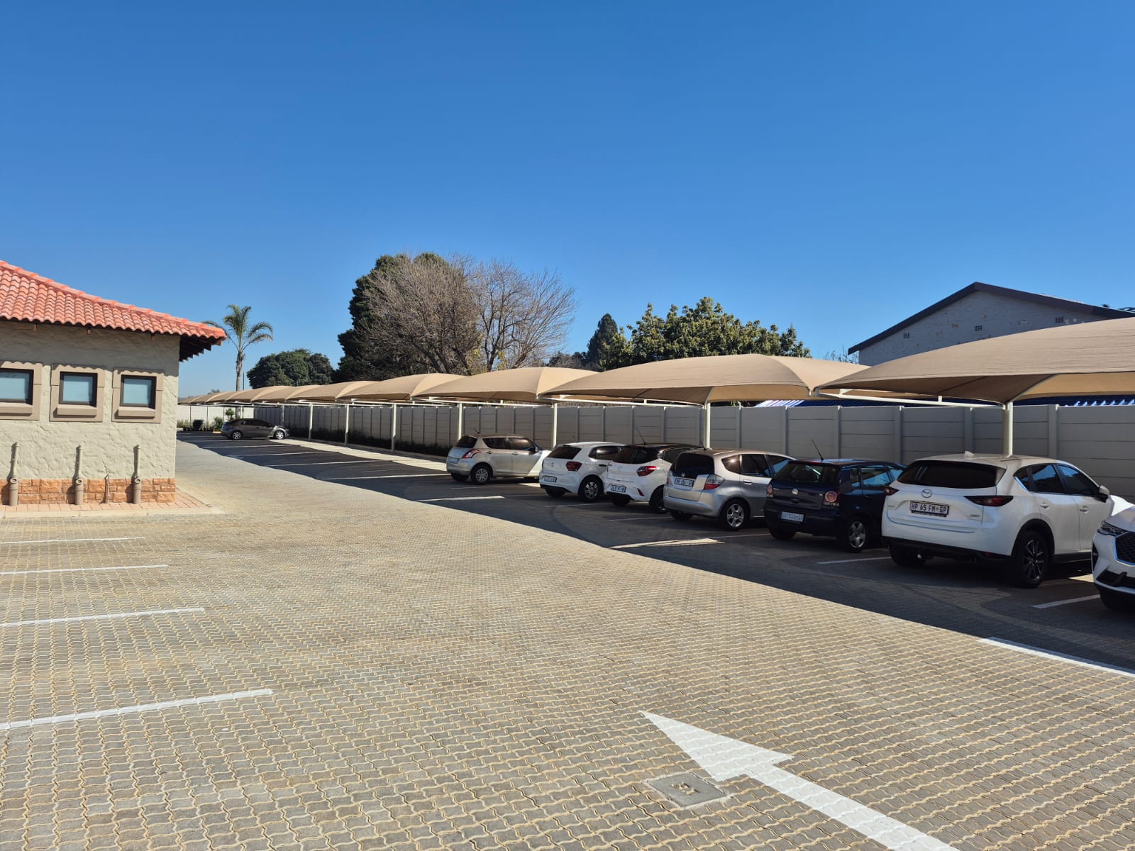 Shade net carport residential installation